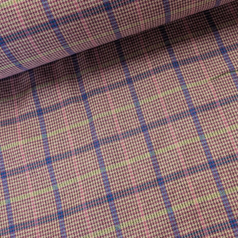 Damesstof - Pink checked