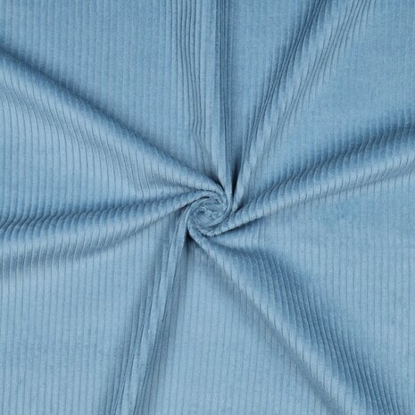 Ribfluweel - dikke ribbel jeansblauw 32