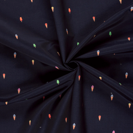 Zwemshortstof - Ijsjes donkerblauw