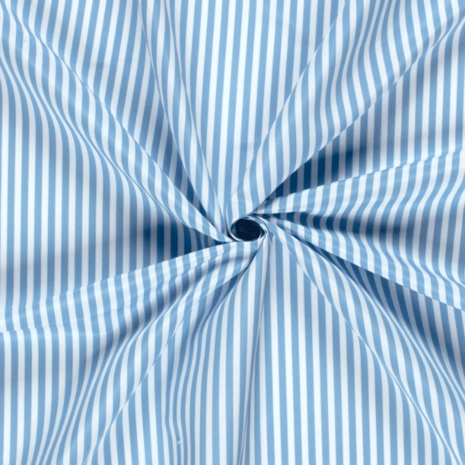 Zwemshortstof - Strepen blauw wit
