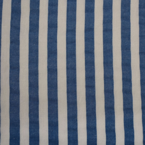 Coupon 120 / Seersucker katoen - Ecru jeans 1 cm