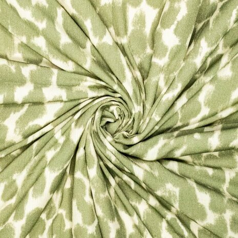 Coupon 160/ Viscose - Blurry olive dots