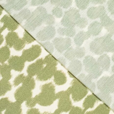 Coupon 160/ Viscose - Blurry olive dots
