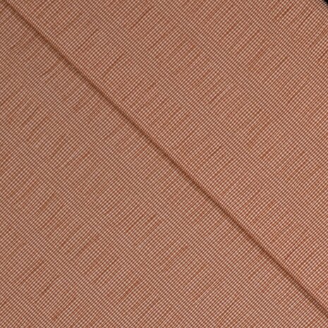 Coupon 180 / Seersucker - Elastisch carreaux roest