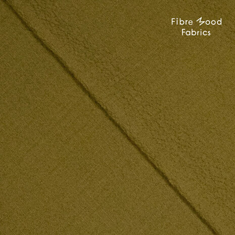 Coupon 105 / Katoen - Bubble elektra olive fibremood