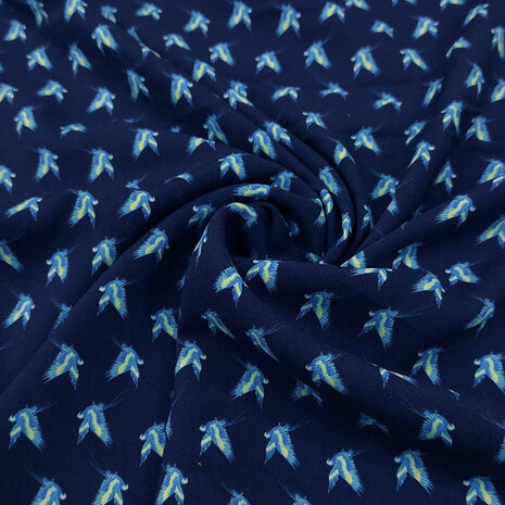 Coupon 260 / Viscose - Blue birds Maan
