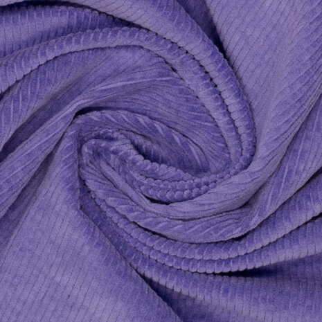 coupon 110/ Ribfluweel stretch - Lila 689