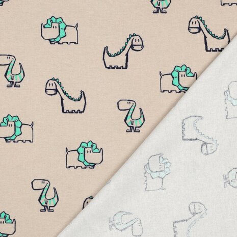 Flanel - Dino beige