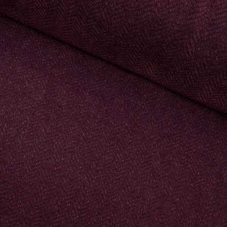 Gebreid - Aubergine met subtiele zigzag
