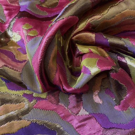 Jacquard - Glitter rozen limoen roze