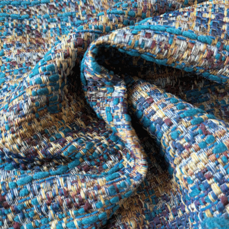 Jacquard - Lux camel turkoois