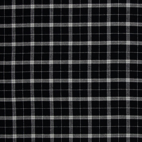 Flanel - Wood check black