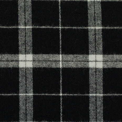 Flanel - Wood check black
