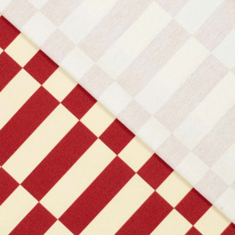 Canvas - rectangle bordeaux ecru