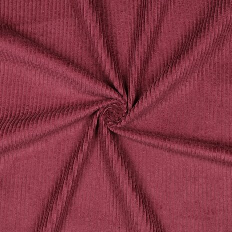 Ribfluweel - dikke ribbel bordeaux roze 44