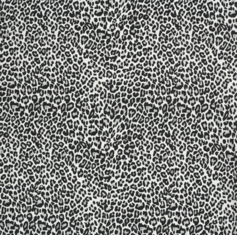 French terry - Leopard grijze tint