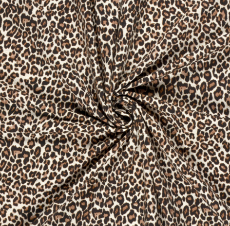 French terry - Leopard beige tint