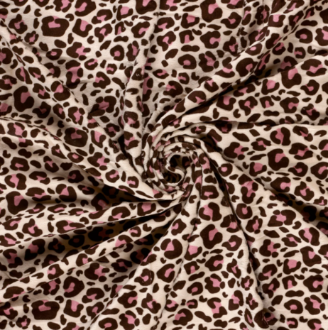 Nicky velours - Luipaard beige