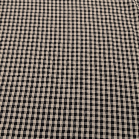 Double gauze - Zwarte vichy fi