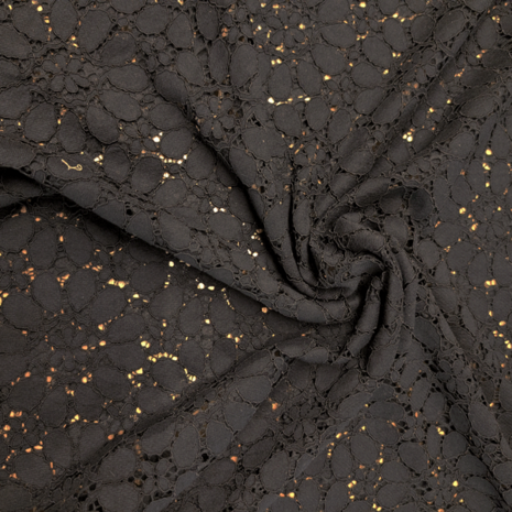 Kant - Zwart bloemen 176 fi