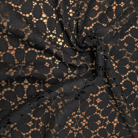 Kant - Zwart bloemen 176 fi