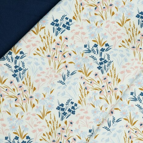 coupon 145 / Softshell - Pastel bloem om ter mooist