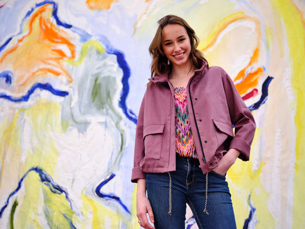 Coupon 100 / Katoen bio - Warm purple