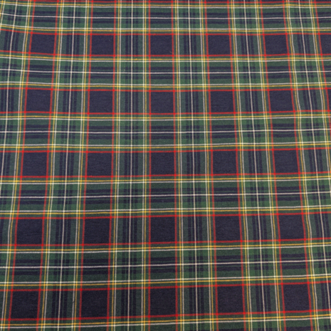 Katoen 280cm - Schotse ruit donker