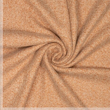 coupon 275 / Wol - Boucle gemeleerd camelbruin