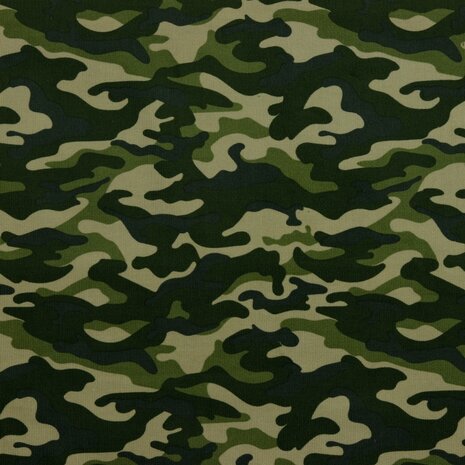 coupon 175 / Ribfluweel - Camouflage groen