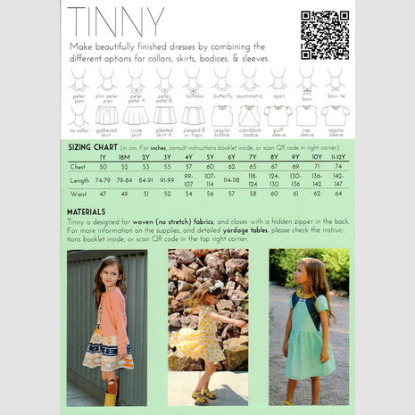 tinny dress straight grain jurk patroon papier kopen online webshop wildvanstof stoffen online