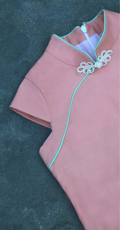 laure qipao jurk patroon pattern straightgrain kinder stoffen webshop online fabrics tissue shop