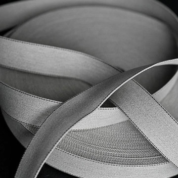 Tassenband - Grijs gemeleerd met zijstikking