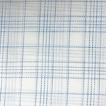 Katoen - Fibremood met blauwe stippellijn