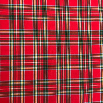 Katoen - Schotse ruit  rood 320
