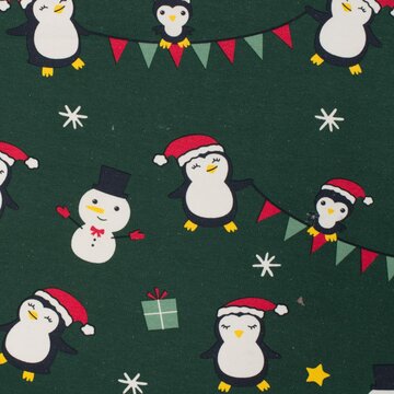 Sweater - Kerst groen dansende pinguin