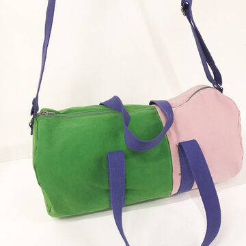 Stoffenpakket - Flo maxi colorblock groen-roze