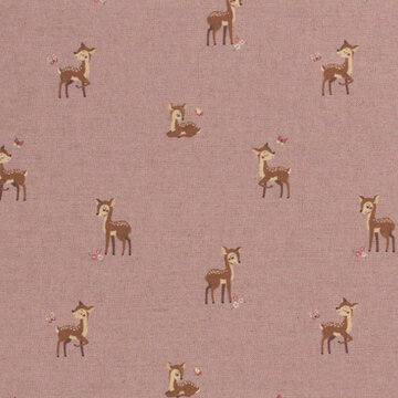 Canvas - Bambi op oudroze