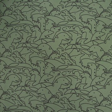 Sweater - 1001 dino's op groen
