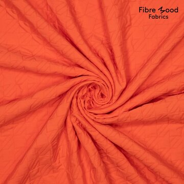Polyester - Pied de coq doorstikt oranje fibremood