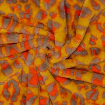 Pels - Luipaardprint geel oranje