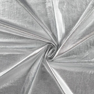 Polyester foil - Creased zilver