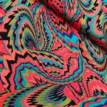 Viscose - Paisley disco felle kleuren