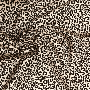 Jersey - Mini luipaardprint beige zwart