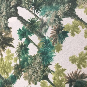 Canvas -  Digitale tropische palm groen