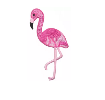 Applicatie - Opstrijkbaar roze flamingo