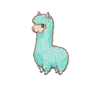 Applicatie - Opstrijkbaar alpaca munt