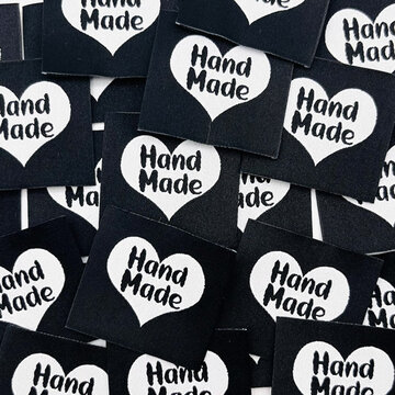 Label - Handmade zwart (5 stuks)