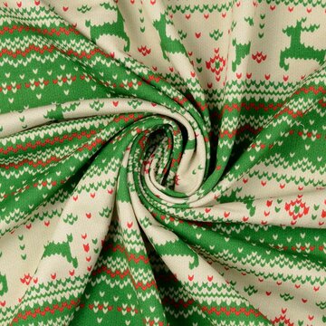 Sweater - Kerstgebreid groen rode tinten