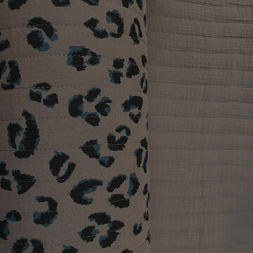 Matelasse gauze - Bruine leopard